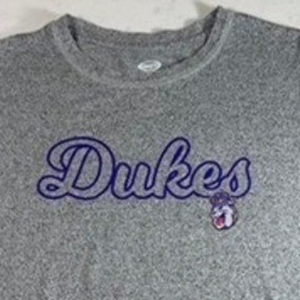 JMU Dukes Sweatshirt Women Large Gray Long Sleeve Excellent James Madison Top‎
